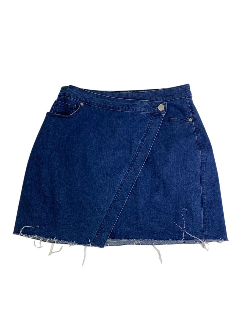A Beautiful Soul Frayed Denim Skirt