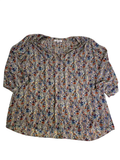 Rose + Olive  Floral Blouse Long Sleeves