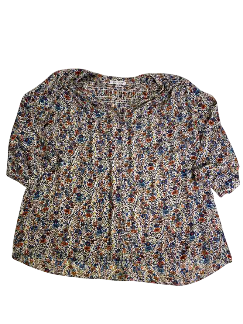 Rose + Olive  Floral Blouse Long Sleeves