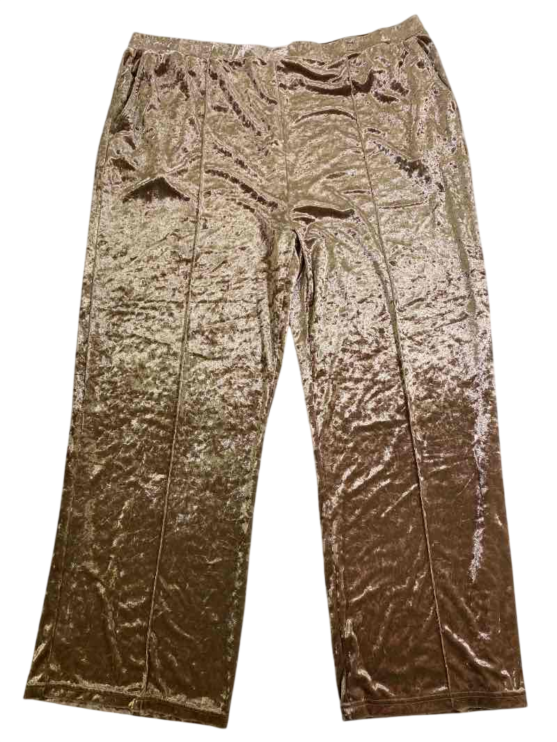 None Velvet Wide Leg Pants