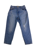 None Distressed Straight-Leg Jeans