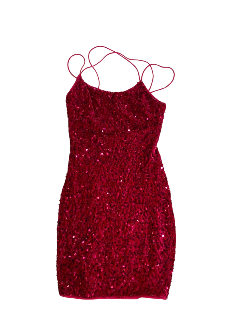 None Sequin Mini Dresses