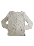 CY Fashion Button-Up Ribbed Long Sleeves