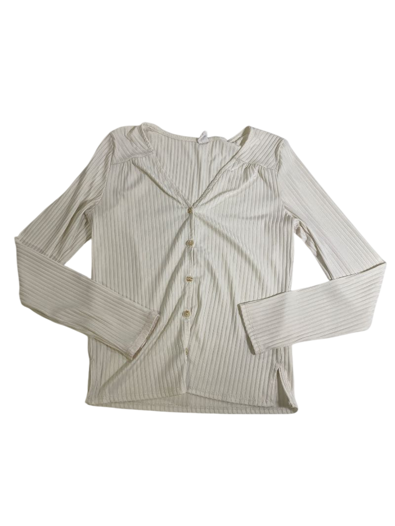 CY Fashion Button-Up Ribbed Long Sleeves