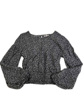 SO Smocked Peplum Long Sleeves
