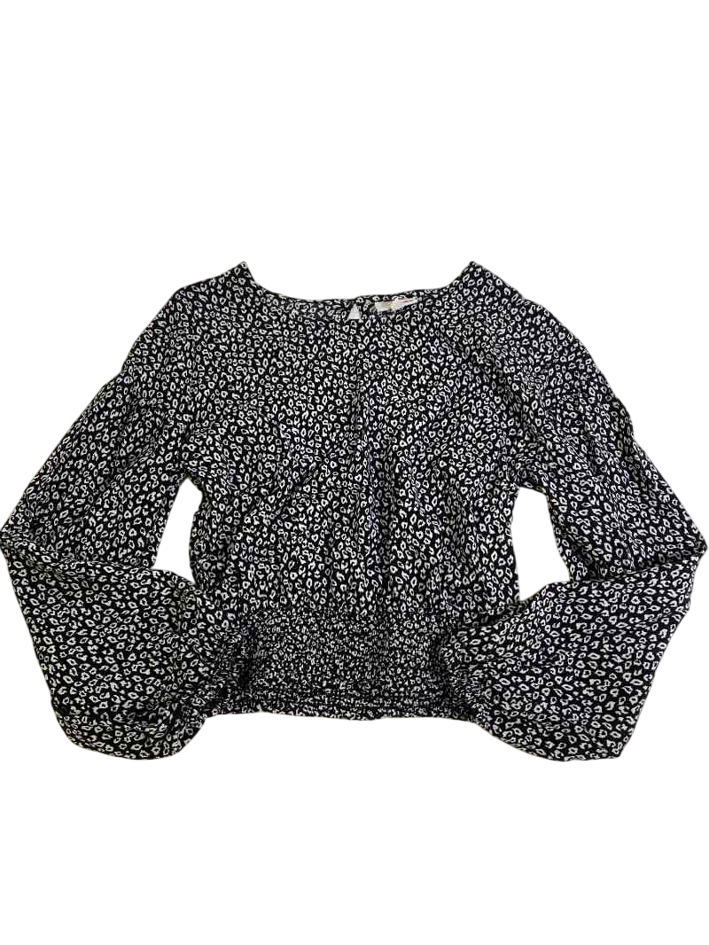 SO Smocked Peplum Long Sleeves