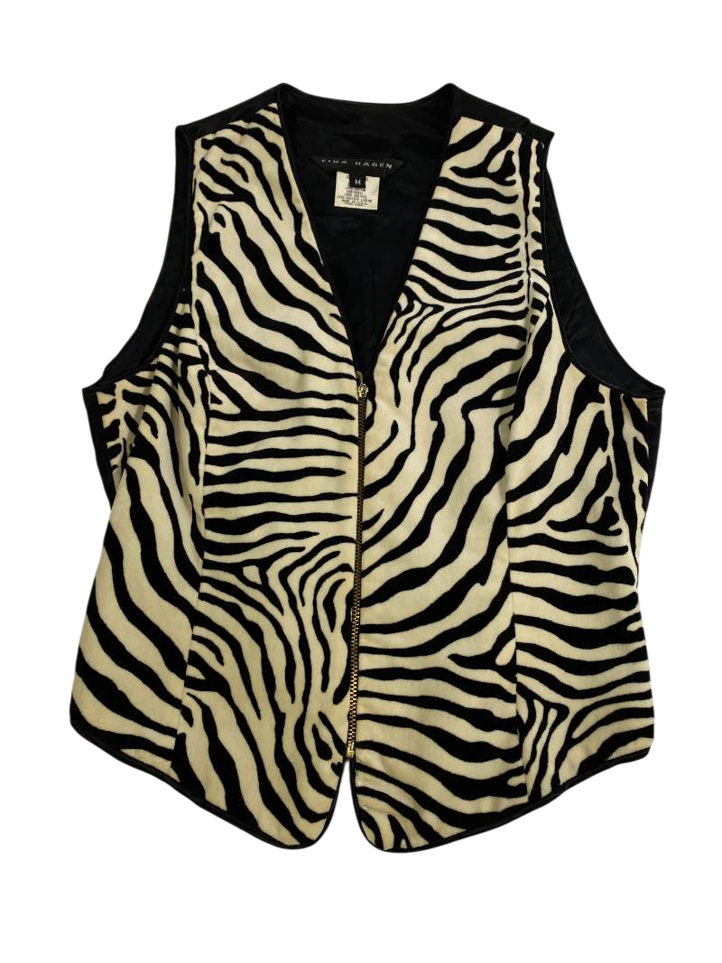 Tina Hagen Zebra print vest Vintage