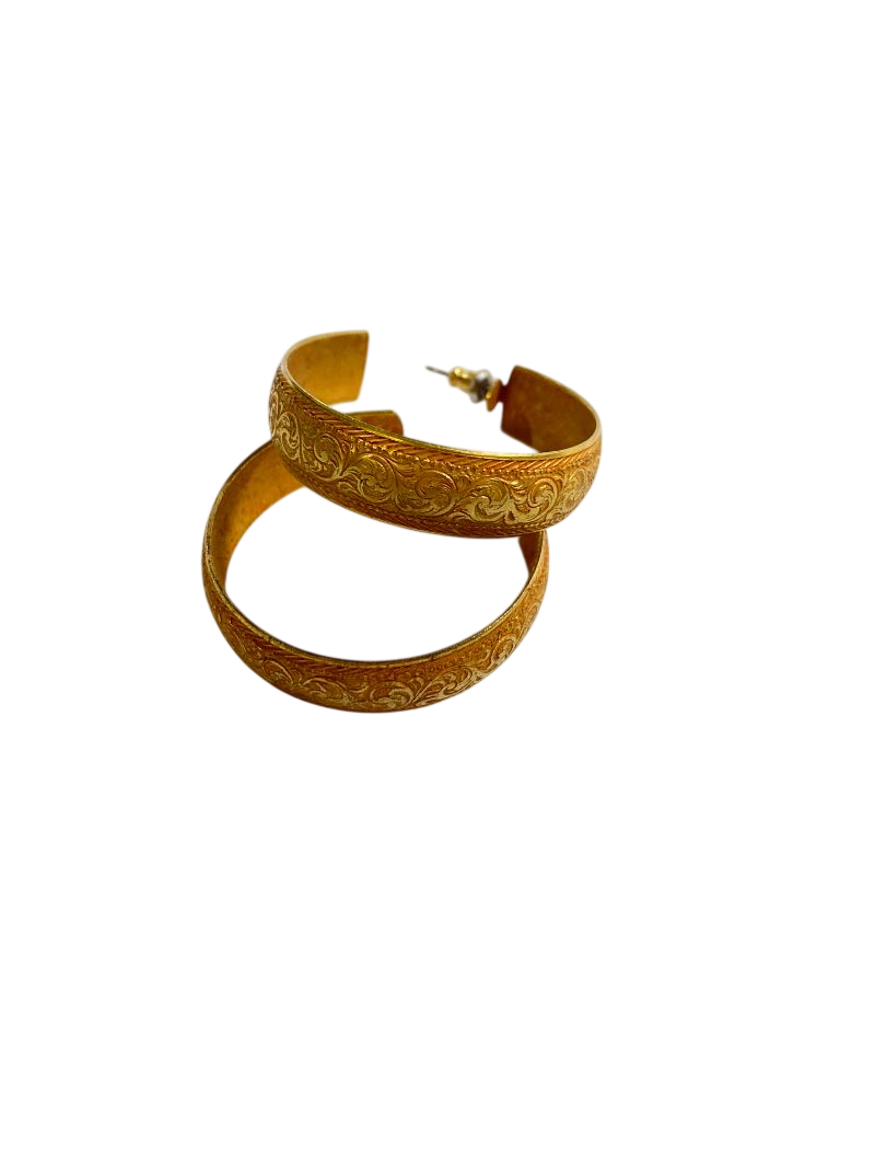 None Engraved Hoops Jewelry