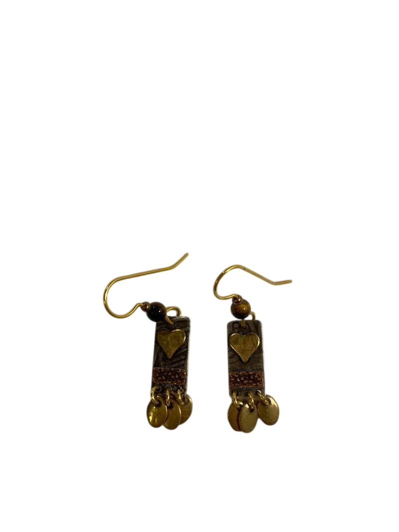 None Heart Dangle Earrings Jewelry