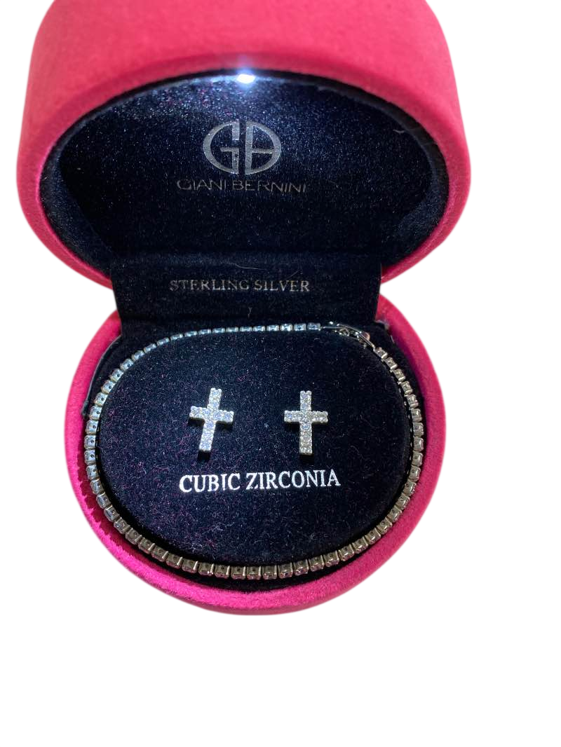 Giani Bernini Cross Stud Earrings Jewelry