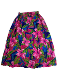 Michele Leslie Floral Midi Skirt Vintage