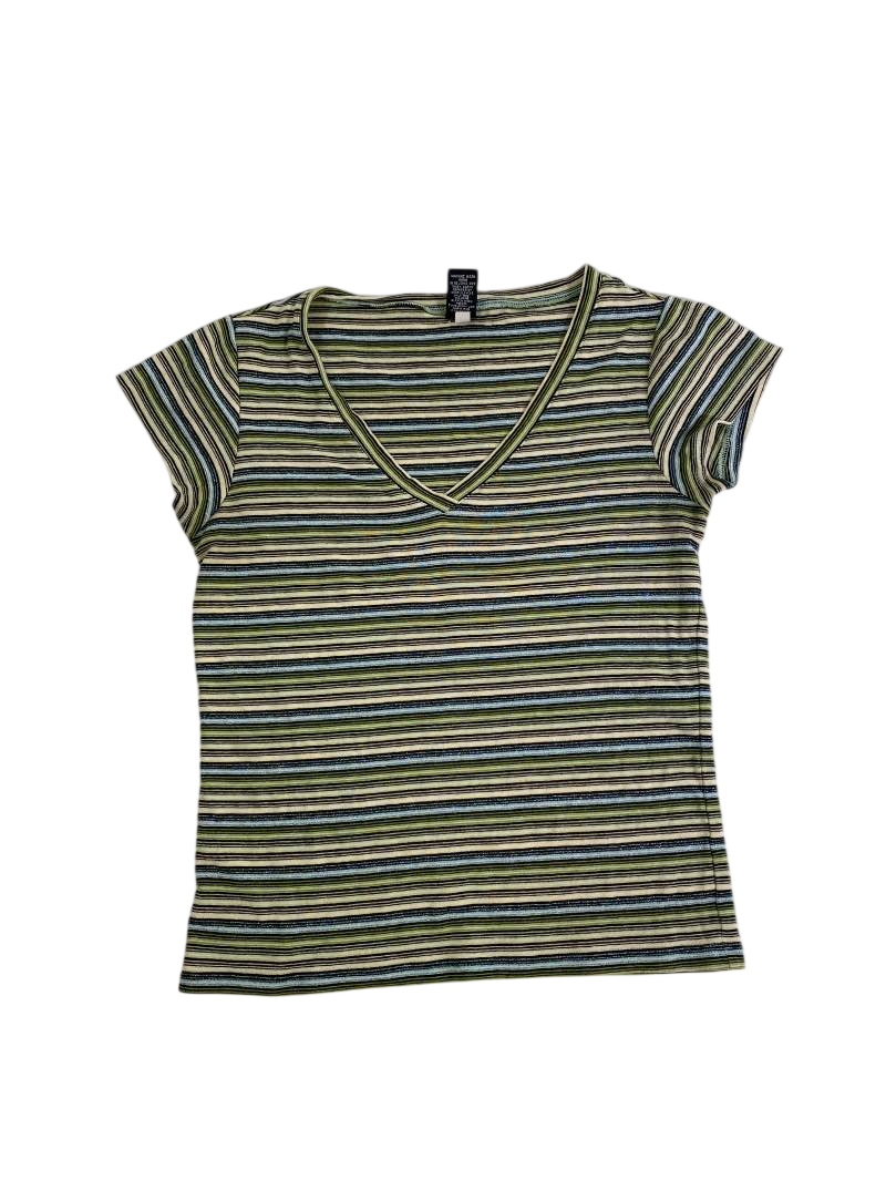 Gap  Striped V-Neck Short Sleeves