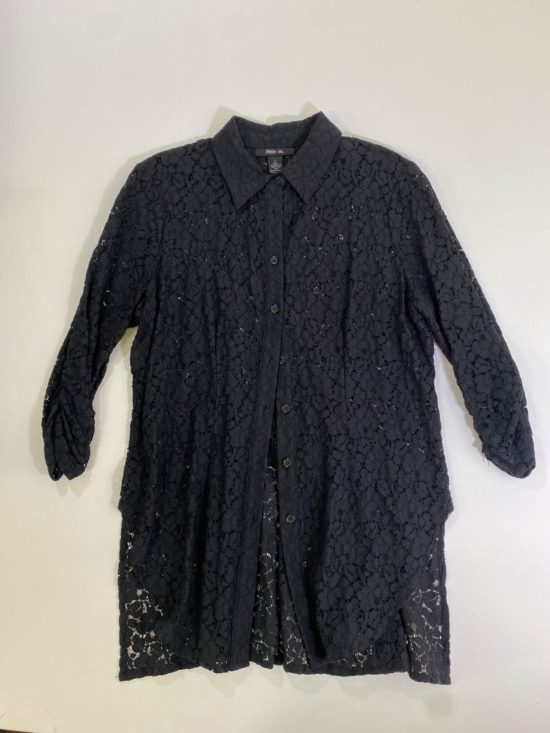 Style & Co Lace Button-Up Long Sleeves