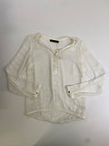 The Limited  Sheer Button-Front Long Sleeves
