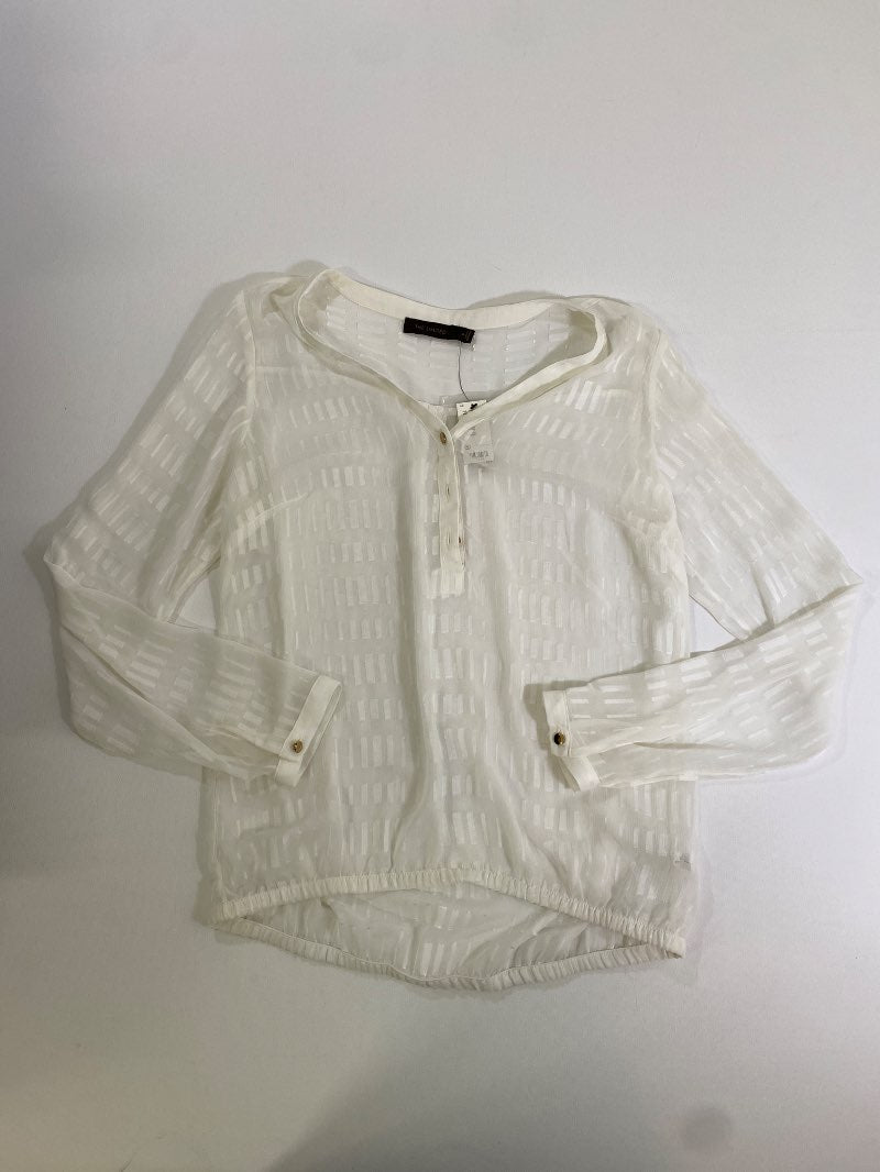 The Limited  Sheer Button-Front Long Sleeves
