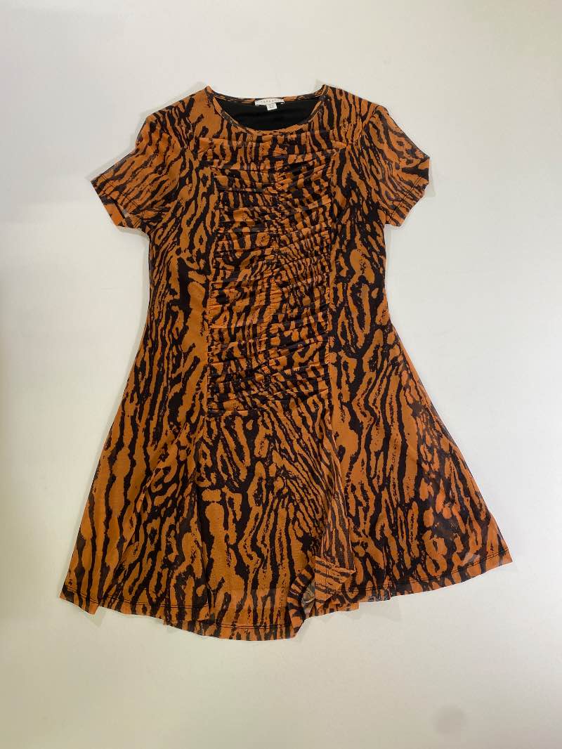Topshop Ruched Animal Print Dresses