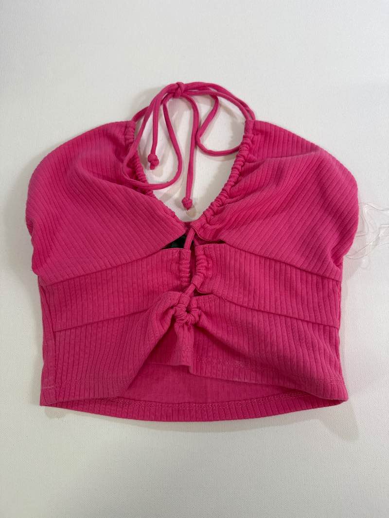 Wild Fable Ruched Halter Tanks