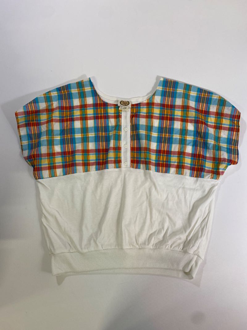 Picket and Post  Plaid Button Top Vintage
