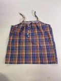 Land N’ Sea Plaid sleeveless top Vintage