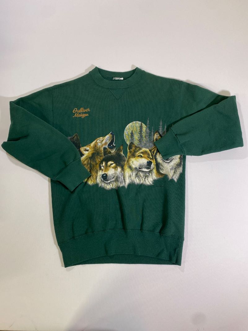 None Wolf graphic sweatshirt Vintage