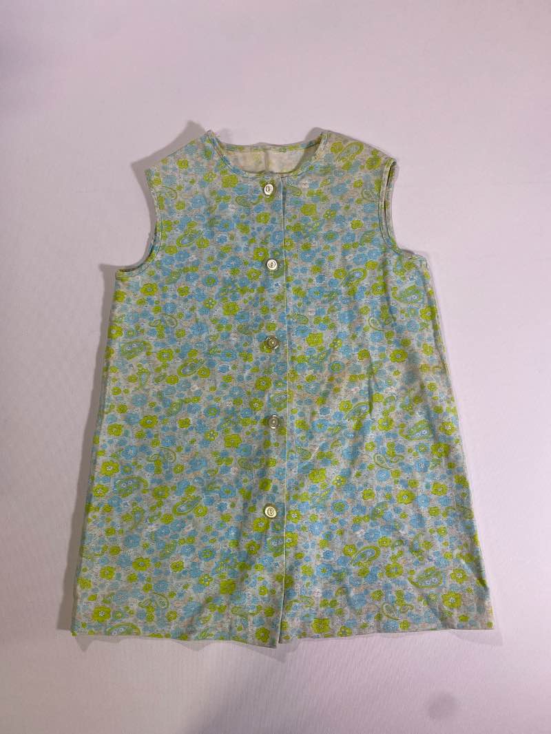 None Floral Sleeveless Blouse Vintage