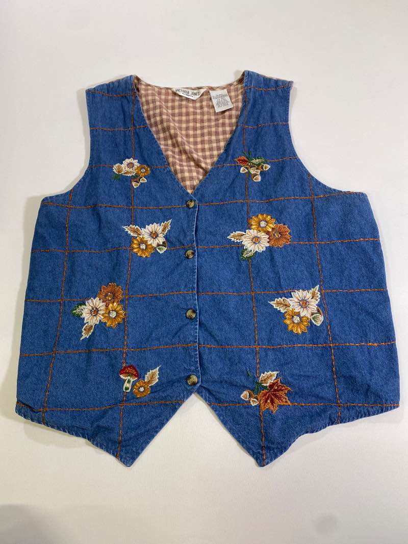 Victoria Jones Vintage Embroidered Vest Vintage