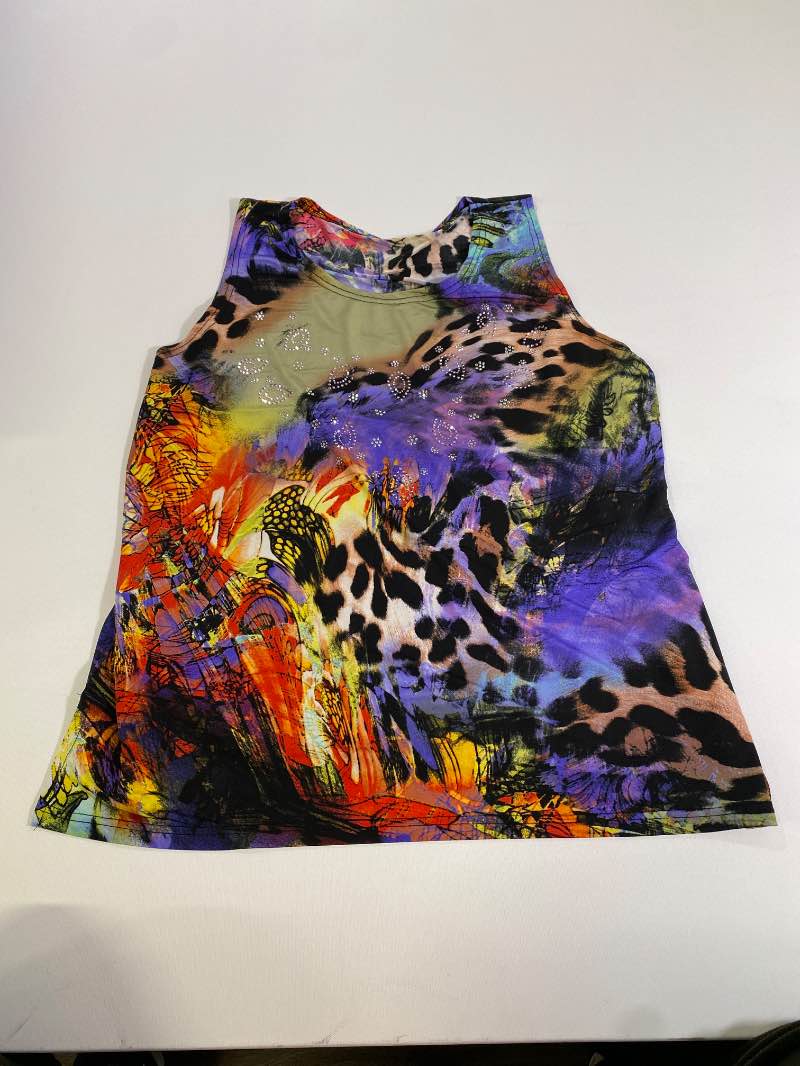 None Sleeveless Printed Tanks
