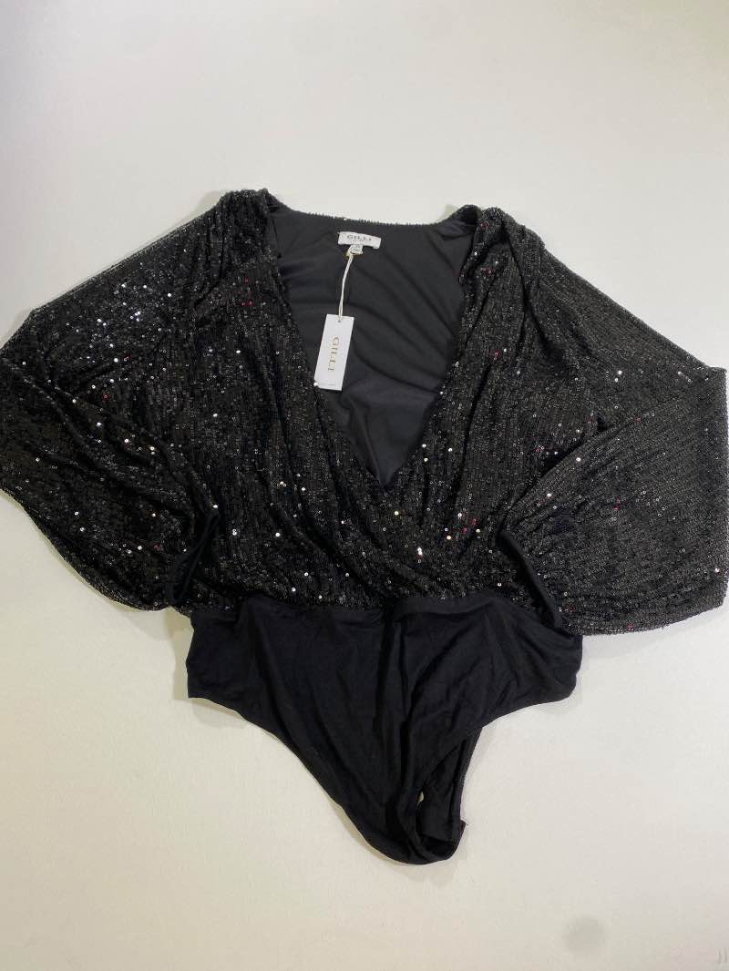 Gilli  Sequin Bodysuit Long Sleeves