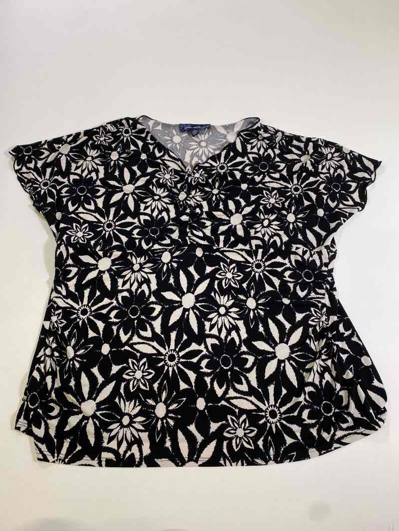 Susan Graver Style V-Neck Short Sleeves