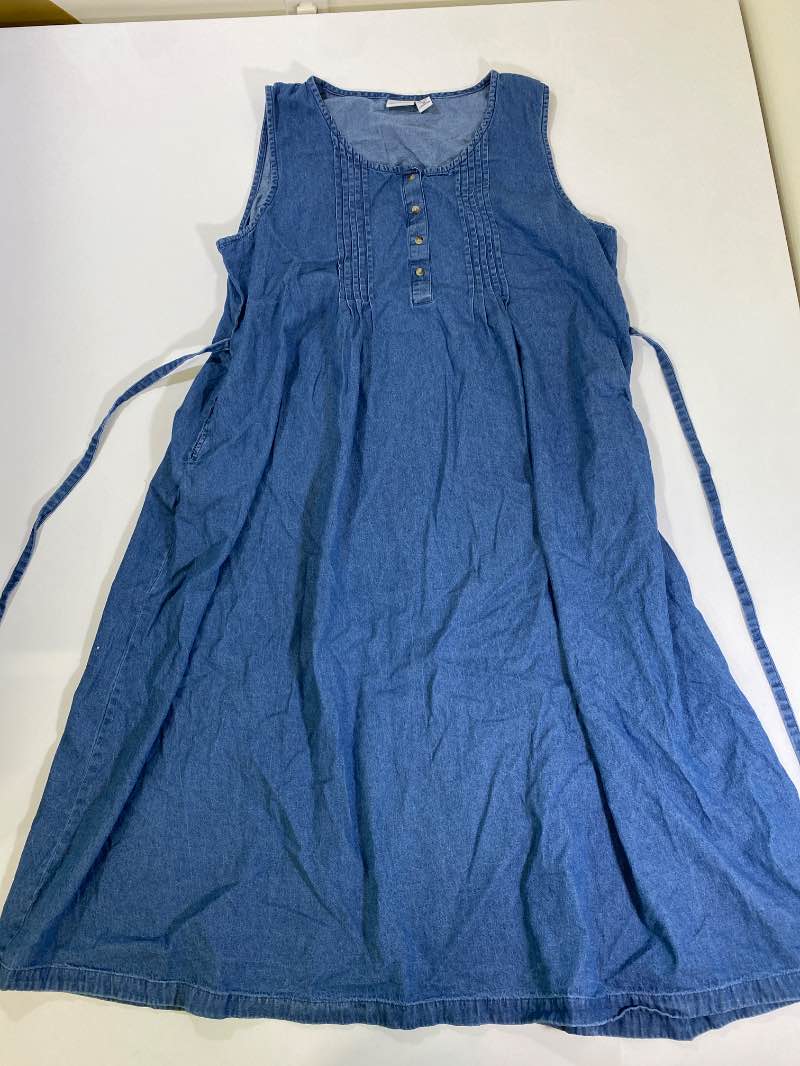 Vermont Country Store  Denim Sleeveless Dress Vintage