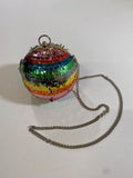 Patched Party Round Sequin Handbags
