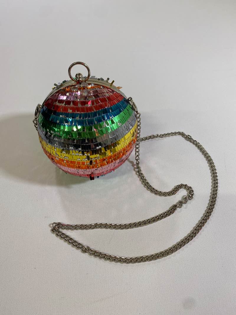 Patched Party Round Sequin Handbags