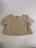 Top Shop Shimmering Crop Top Short Sleeves