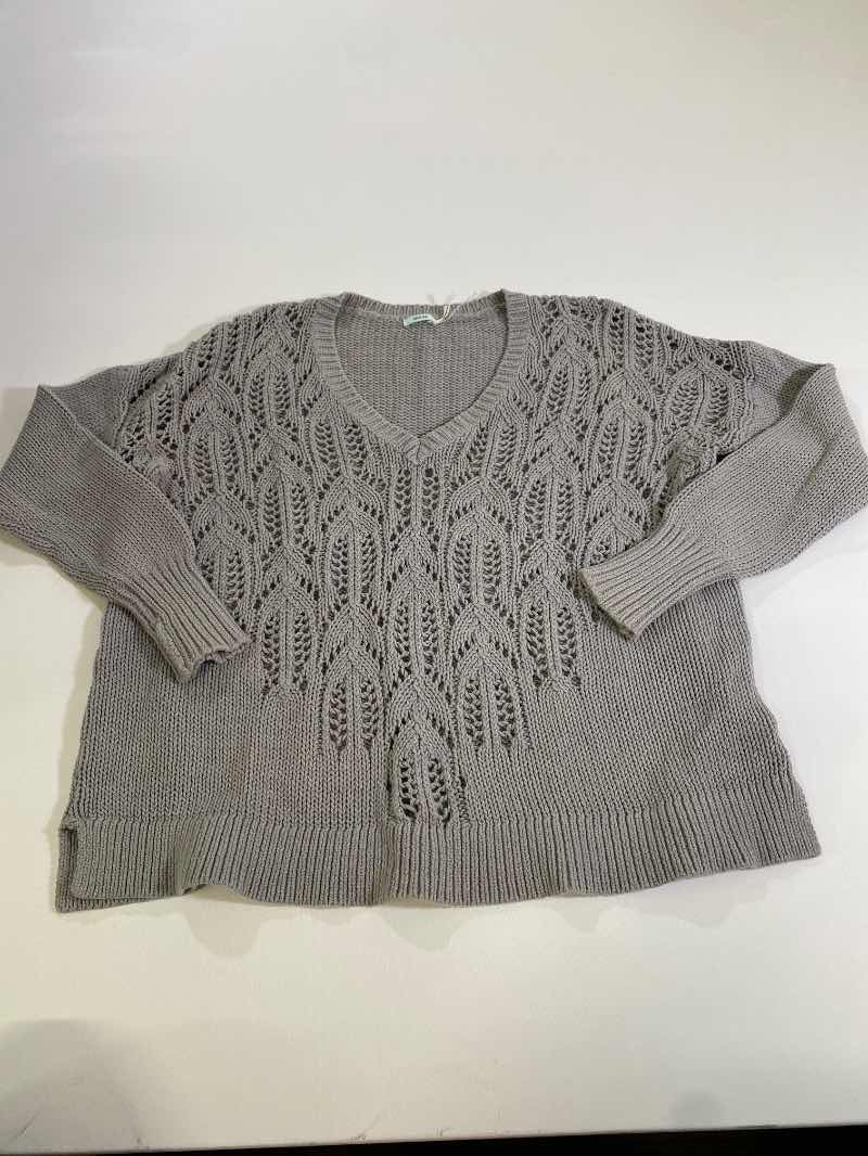 Kimchii Blue V-Neck Knit Long Sleeves
