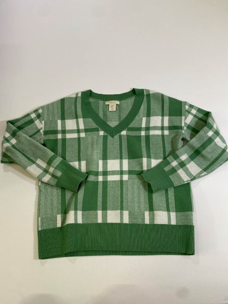 Christian Siriano Plaid V-Neck Sweaters