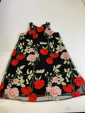 None Floral Embroidered Dresses