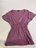 Daisy Fuentes V-Neck Ruched Short Sleeves
