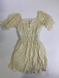 None Lace Puff-Sleeve Dresses