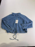 Shein Drawstring Cropped Long Sleeves