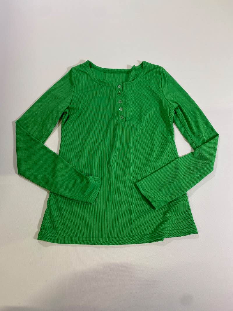 Shein Henley Top Long Sleeves