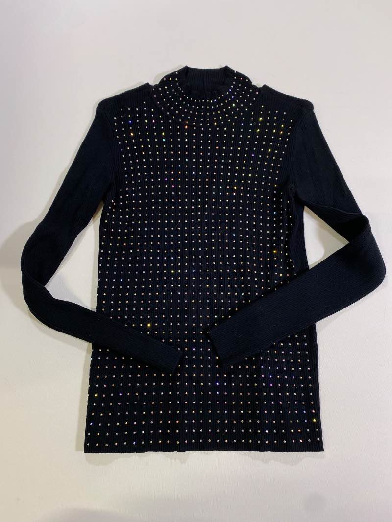 INC Ribbed Embellished Long Sleeves