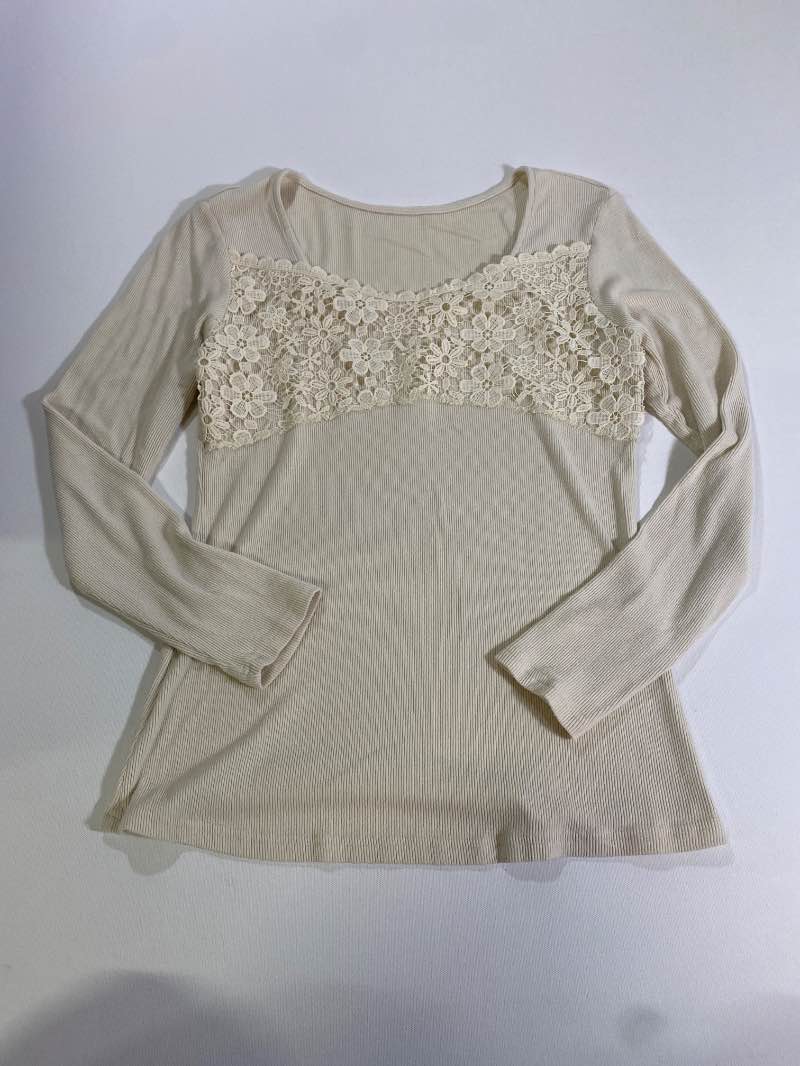 Lace Accented Long Sleeves