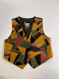 Cheyenne Autumn Patchwork Suede Vest Vintage