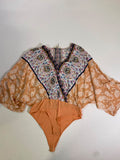 Entro  Boho Bodysuit Short Sleeves