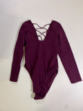 Victoria Secret  Crisscross Bodysuit Long Sleeves
