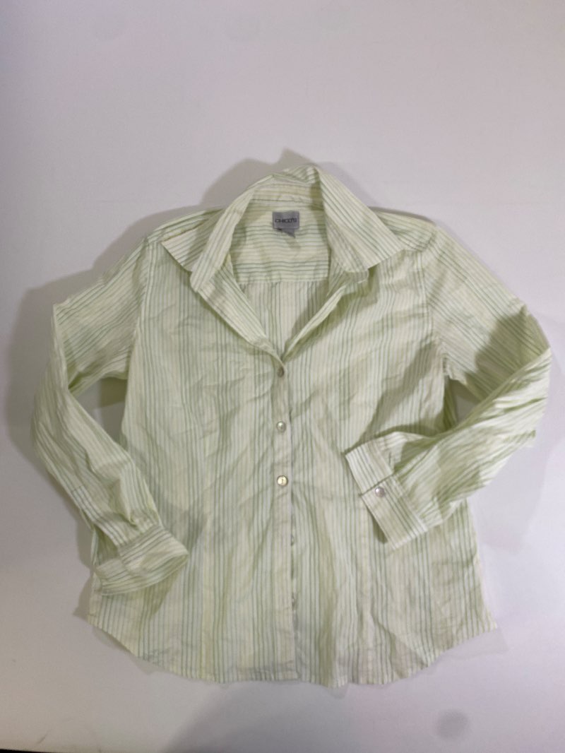 Chico’s Striped Button-Up Long Sleeves