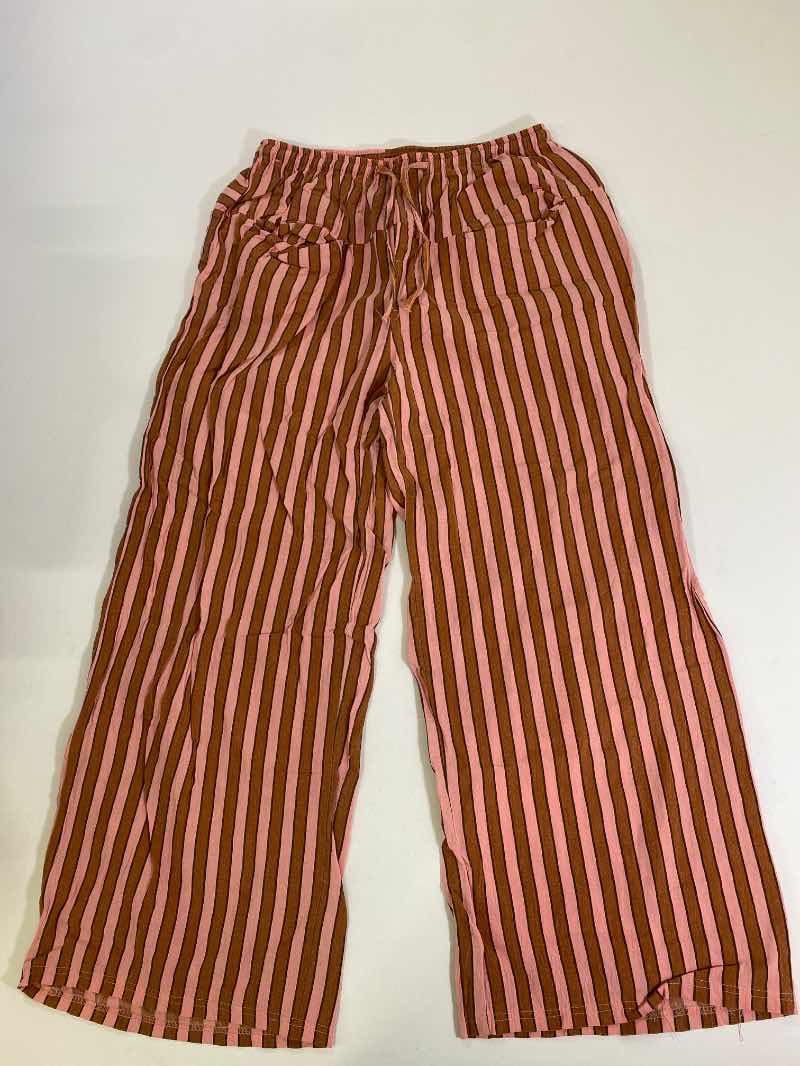 None Striped Wide Leg Pants