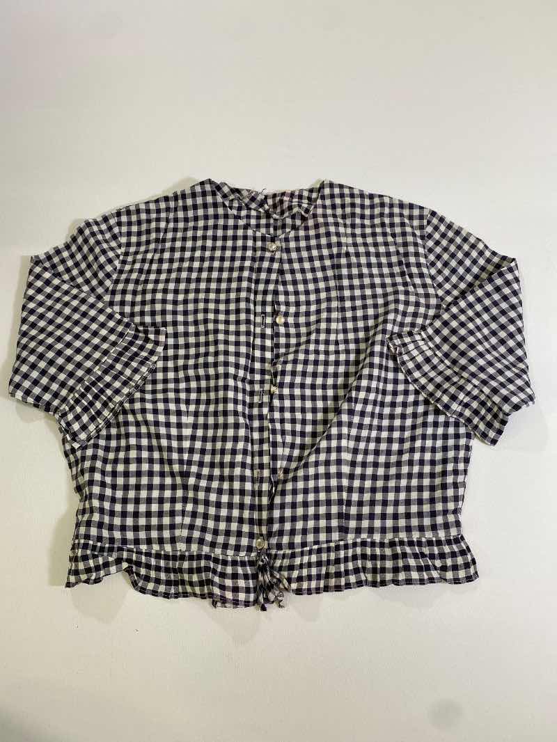 None Gingham Button-Up Vintage