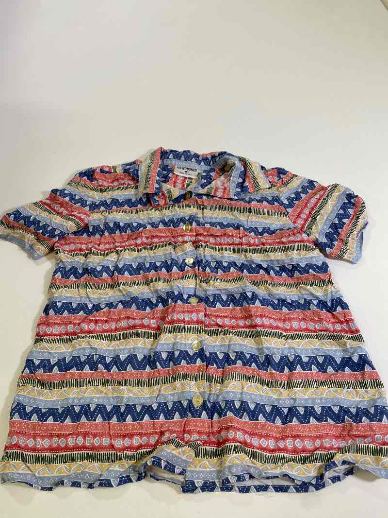 Alfred Dunner  Striped Button-Up Top Vintage
