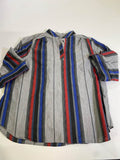 None Striped Button-Up Shirt Vintage